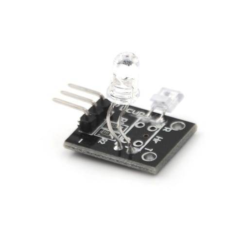 Heart Beat Detector Module Ky 039 Heart Rate Sensor - a small black circuit board featuring a clear LED, a light sensor, and a three-pin connector.