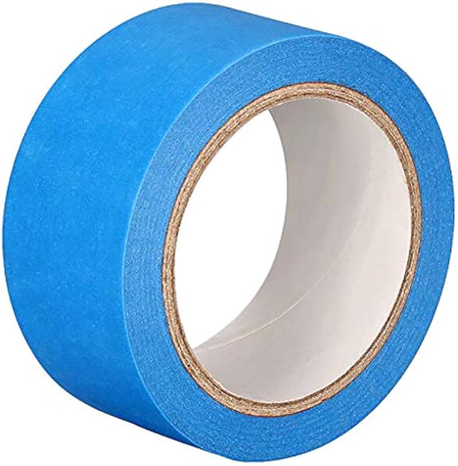 Heat Resistant Blue Polyimide Adhesive Tape For 3d Printer 50mm X30M - shown as a single roll of blue adhesive tape on a circular cardboard core.