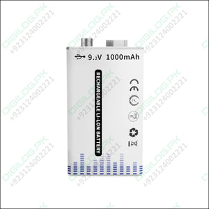 Heavy Duty 6f22 9V 1000mAh Type C USB rechargeable lithium battery