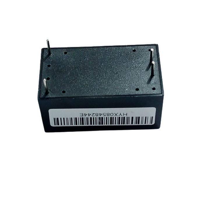 Hi Link Hlk PM12 12V/3W Switch Power Supply Module - a black rectangular electronic component with four metal pins and a barcode label on the side.