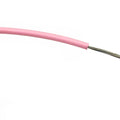 High Quality 1 Meter pink Solderable Flexible Wire - shown as a close-up of a single pink insulated wire with exposed stranded metal conductors at the end.