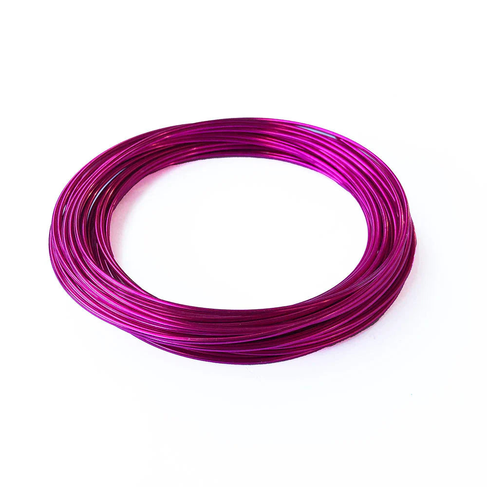 High Quality 1 Meter pink Solderable Flexible Wire - shown as a coiled, circular bundle of bright pink insulated wire against a plain white background.