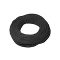 High quality black wire 1 meter - shown as a single, tightly wound coil of black electrical cable against a plain white background.