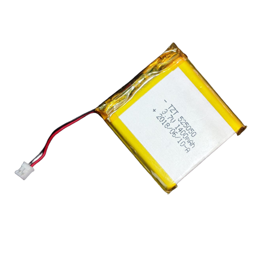 High Quality Rechargeable 3.7V 1000/1400mAh Lithium Ion Battery Li-ion Battery - a square yellow cell with a white two-pin connector on a red and black wire.