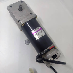 High Torque Gear Motor For Electric Bicycle Electric Cycle Electric Bike Price - a black cylindrical DC motor with a silver metal gearbox, a splined output shaft, and attached power cables.