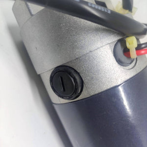 High Torque Gear Motor For Electric Bicycle Electric Cycle Electric Bike Price - close-up view showing the silver metallic housing, a black circular port, and red and black power wires.