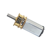 High torque N30 gear motor 5V 135RPM 3V 80RPM 12V 320RPM for robot chassis car - a silver cylindrical motor attached to a brass-colored metal gearbox with an exposed gear train and a flat-sided output shaft.