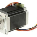 High Torque NEMA 23 Stepper Motor 2.7A 1.8 Degrees NEMA23 For CNC 3d Printers Stock Lot - a black and silver square-bodied motor with a metal shaft and a multi-colored wire harness with a white connector.
