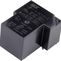 Hke T90 12V DC 20A PCB Relay - a black rectangular electronic relay component with technical specifications printed on its top surface.