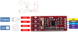 HLW8012 High Precision Energy Metering Module Arduino Energy Monitoring - a red circuit board with a shunt resistor, input/output terminals, and a five-pin header interface.