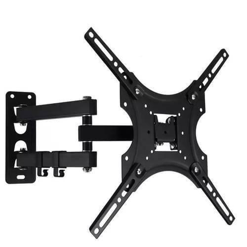 Home Design LCD Wall Mount Bracket For 14-55 Inch TVS Universal Plasma LED Tilt Bracket Hdl 117B 2 Black - articulated metal TV wall mount with a rectangular wall plate and an X-shaped display bracket.