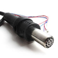 Hot Air Gun Handle For Kada Rework Soldering Station 850 852D+ 5wires - a black handle with a metal nozzle and five exposed wires with connectors.
