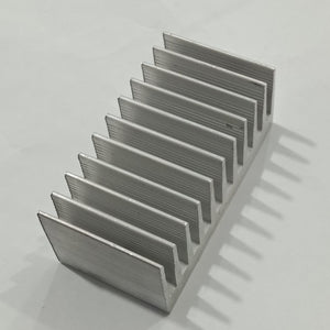 Hot Aluminum Alloy Heatsink Cooling Pad For High Power LED IC Chip Cooler Radiator Heat Sink For LED COB Light - a rectangular silver-colored metal radiator featuring a series of parallel cooling fins.