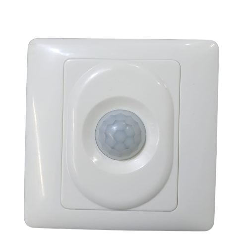 HP2100AJ Wall Mount PIR Motion Sensor Switch - a white square-shaped wall-mounted device featuring a central dome-shaped motion sensor lens.