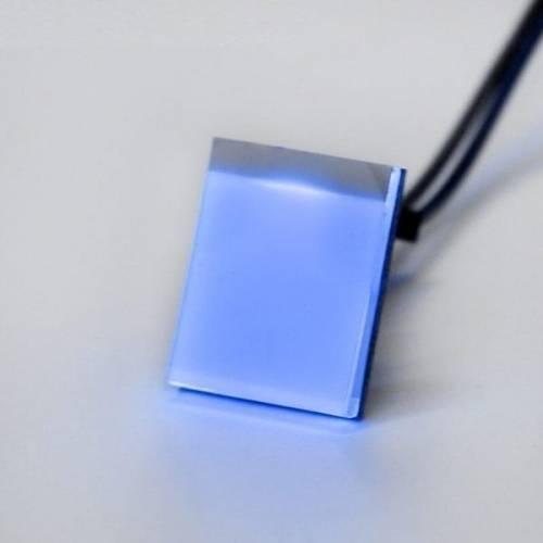 Httm Capacitive Touch Switch Button Module - a square blue translucent touch sensor panel with a black two-wire connector cable attached.