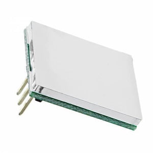 Httm Capacitive Touch Switch Button Module - shown from an angled perspective, featuring a rectangular silver touch surface and three metal connector pins.