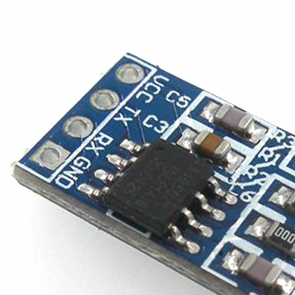 HW-021TJA1050 can Controller Interface Module Bus Drive Interface Module - a close-up view of the blue circuit board showing the VCC, TX, RX, and GND pin labels and an IC chip.