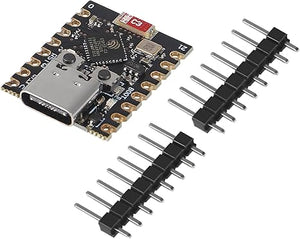 HW-466AB ESP32 C3 Super Mini Development Board ESP32-C3FH4 - the black circuit board with a USB-C port, two buttons, and two separate rows of header pins.