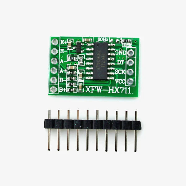 HW29 Hw 29 HX711 Weighing Sensor Load Cell Amplifier Module Analog To Digital Converter Pressure Sensor - a green rectangular circuit board with a black chip and a separate 10-pin header strip.