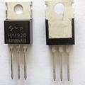 HY1920 MOSFET New N-channel Power Transistor - the front and back of the black, three-pin electronic component with a metal mounting tab.