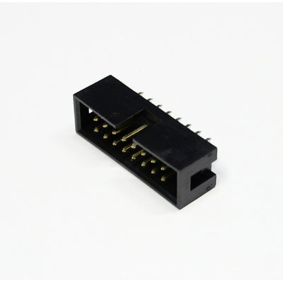 Ide Socket Pin Strips 16 Pin Straight Rm 2.54mm - shown as a black, rectangular 16-pin male header connector with gold-plated pins.