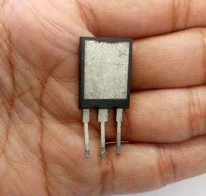 IGBT AK120DCT He-737 120A 600V - High-efficiency Power Transistor - a black three-pin electronic transistor with a metallic rectangular face held in a person's hand.