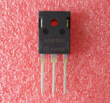 IGBT H20R1203 For Induction Cooker Repair refurbished - a black three-pin electronic component with the text H20R1203 and PJA1708 printed on its face, resting on a red textured surface.