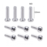 100pcs Pack 12mm M3 Screw