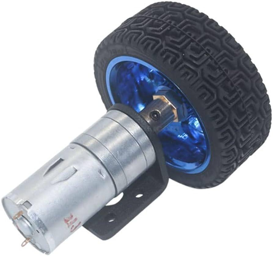 25GA37 motor attached to 65mm wheel