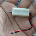Shelled N20 gear motor full view with lead wires