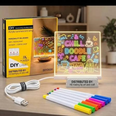 DIY Light-Up Acrylic Drawing & Message Board 15cm x 15cm