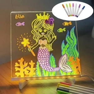 DIY Light-Up Acrylic Drawing & Message Board 15cm x 15cm