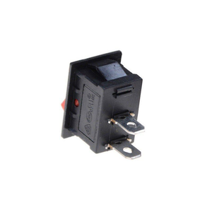 2-Pin KCD1-101 Rocker Switch Red - Back View