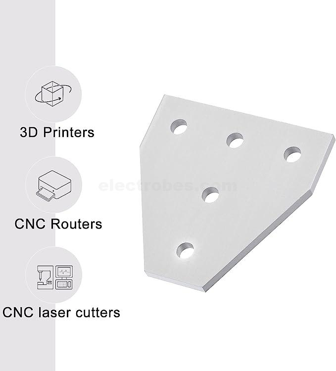 4040 T Type corner outer pyramid fitting for aluminium profile frames