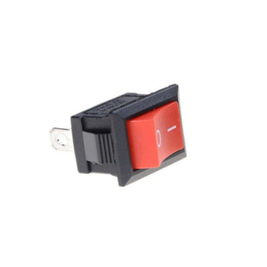 2-Pin KCD1-101 Rocker Switch Red - Side View