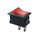 2-Pin KCD1-101 Rocker Switch Red - Front View