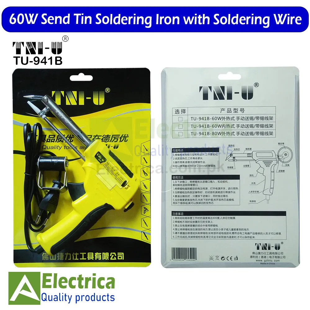 TU-941B 60W Automatic Solder Feed Soldering Gun – 220V EU Plug