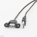 50cm Panel Mount USB Cable A Male To A Female Extension Cable With Screw Lock Connector