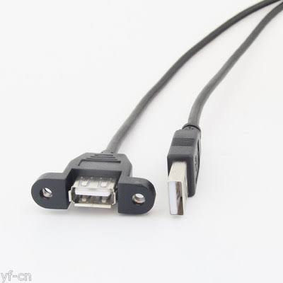 50cm Panel Mount USB Cable A Male To A Female Extension Cable With Screw Lock Connector