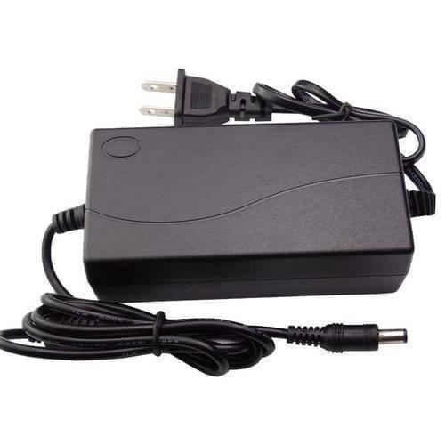 Imax B6 Mini 80W 5A Digital DC Battery Balance Charger XT60 Plug With Adapter - a black rectangular AC power brick with an attached wall plug and a DC barrel output.