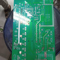 Imported 8 IGBT Inverter PCB With SMD Components - a top-down view of a green rectangular circuit board with various ports and component slots.