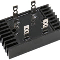 Imported QL100A 100A 1200V Bridge Rectifier For Local Solar Inverter - a black rectangular component with a finned heatsink base and four vertical metal spade terminals.