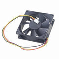 Imported UPS 3 Wire Fan 6*6*2.5cm 12V - a black square cooling fan with seven blades and three colored wires ending in a small white connector.