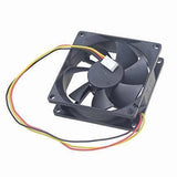 Imported UPS 3 Wire Fan 6*6*2.5cm 12V - a black square cooling fan with seven blades and three colored wires ending in a small white connector.