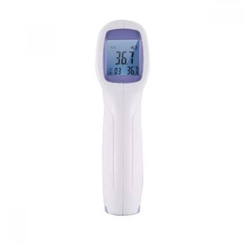 Industrial Forehead Non Contact Infrared IR Thermometer Temperature Industrial Gun T-01 - a white handheld device with a digital display showing 36.7 degrees.