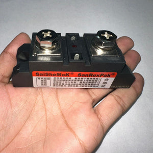 Industrial Solid State Relay DC Control AC Ssr MGR-H3200Z - a black rectangular module with two large screw terminals and a red LED.