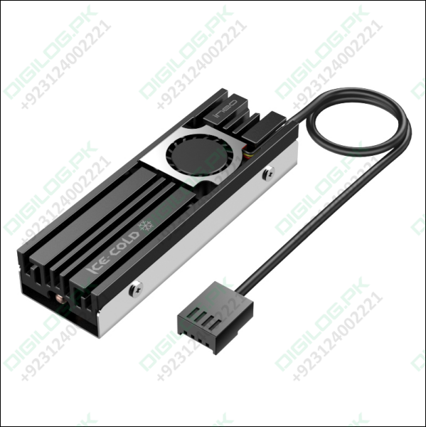 ineo M.2 Heatsink SSD Cooler with 20mm Cooling Fan - Model C2600-II for NVMe 2280 SSD