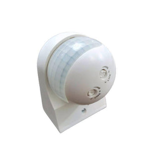 Infrared Sensor Switch PIR Security Motion Sensor With Waterproof,dust-proof,180 Degree Induction Angle Super Long Induction Distance - a white, spherical motion sensor with two adjustable knobs labeled LUX and TIME on the front.