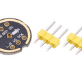 INMP441 Mems High Precision Omnidirectional Microphone I2s Snr Low Power Module - a circular black PCB with gold pins labeled SD, VDD, GND, L/R, WS, SCK, alongside two sets of yellow header pins.