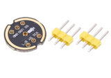 INMP441 Mems High Precision Omnidirectional Microphone I2s Snr Low Power Module - a circular black PCB with gold pins labeled SD, VDD, GND, L/R, WS, SCK, alongside two sets of yellow header pins.